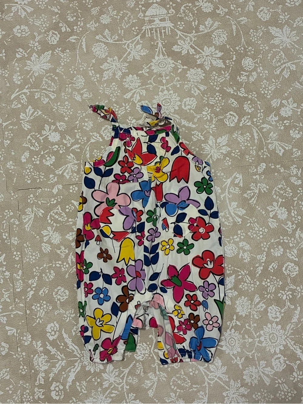 Hanna Andersson Floral Romper White & Multicolor Baby 3-6M